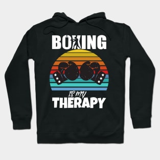 Boxing Is My Therapy Hoodie